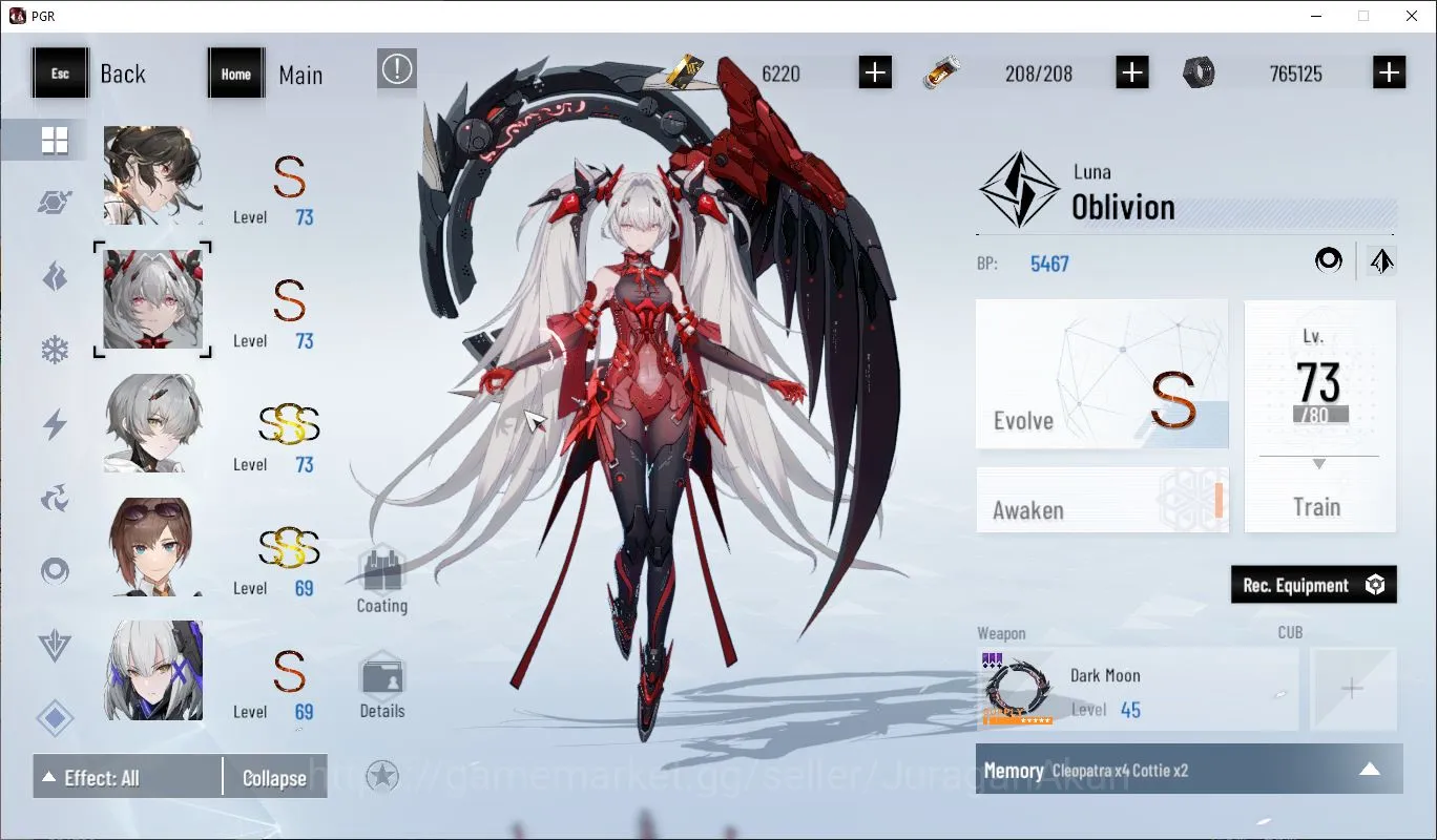 Punishing: Gray Raven Accounts Starter Asia | BC 6,2K + 950 GC | Lucia OB+B5, Pyroath+B5, Rigor+Sign, Crocotta+B5, SSS Yata 5
