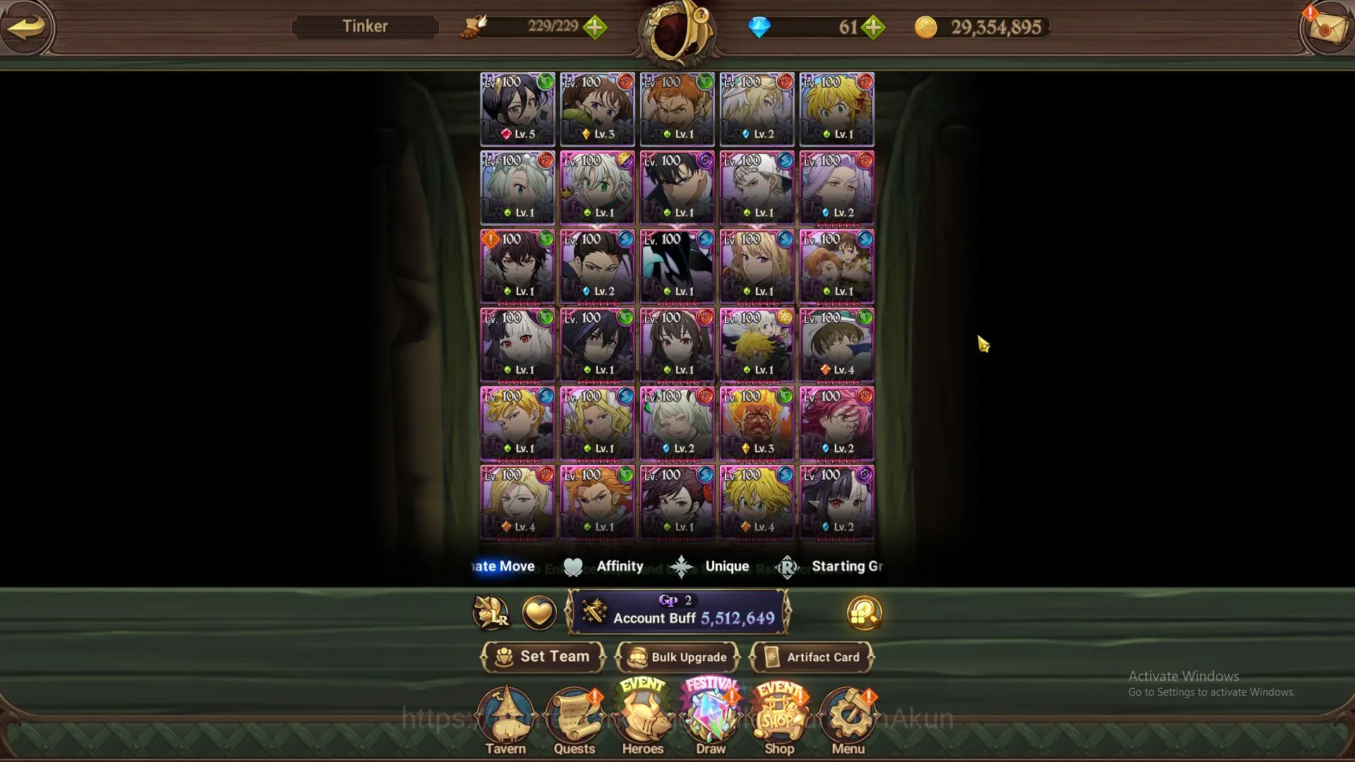 The Seven Deadly Sins: Grand Cross Accounts Endgame ASIA|5,5M CC|6 LR+11 UR+Many Collabs|Merlin5/6,Diane3/6,Burnhild2/6,L 2