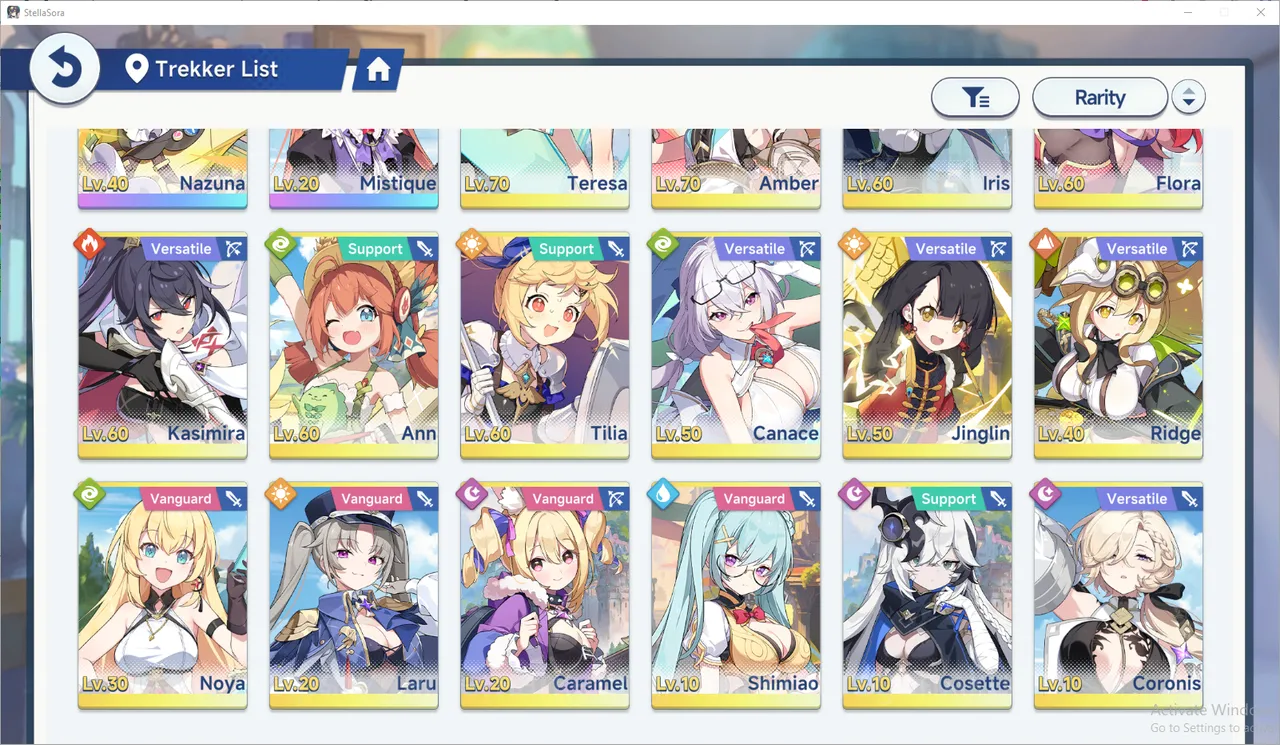 Stella Sora Accounts GLOBAL Lv26| 13k SD| 8 SSR 6 Sign (ChitoseT3,NanohaT2,Freesia,Shia,Gerie,Nazuna),Minova,Mistique |Log 3