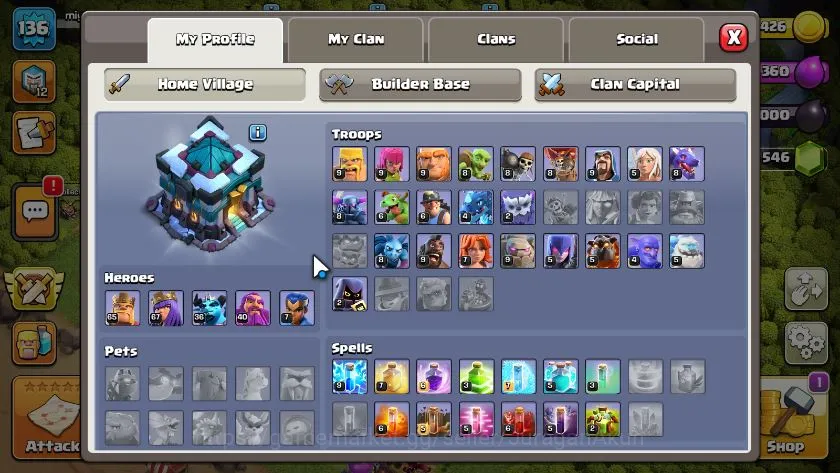 Clash of Clans Accounts TH 13 - BH 8|LV 136|HH 7|BK 65,AQ 67,GW 40,MP 36,R image 1