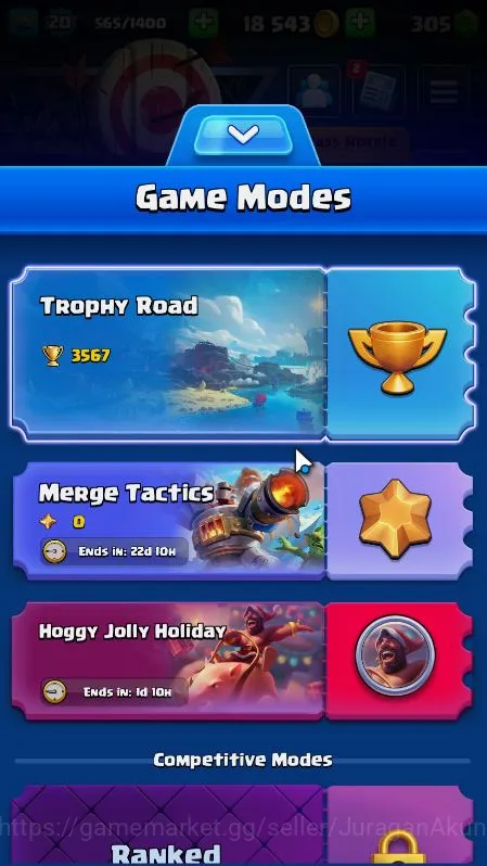 Clash Royale Accounts Lvl 20|Trophy 3567|KTL 8|Best Starter|Card 60|1 EV image 2