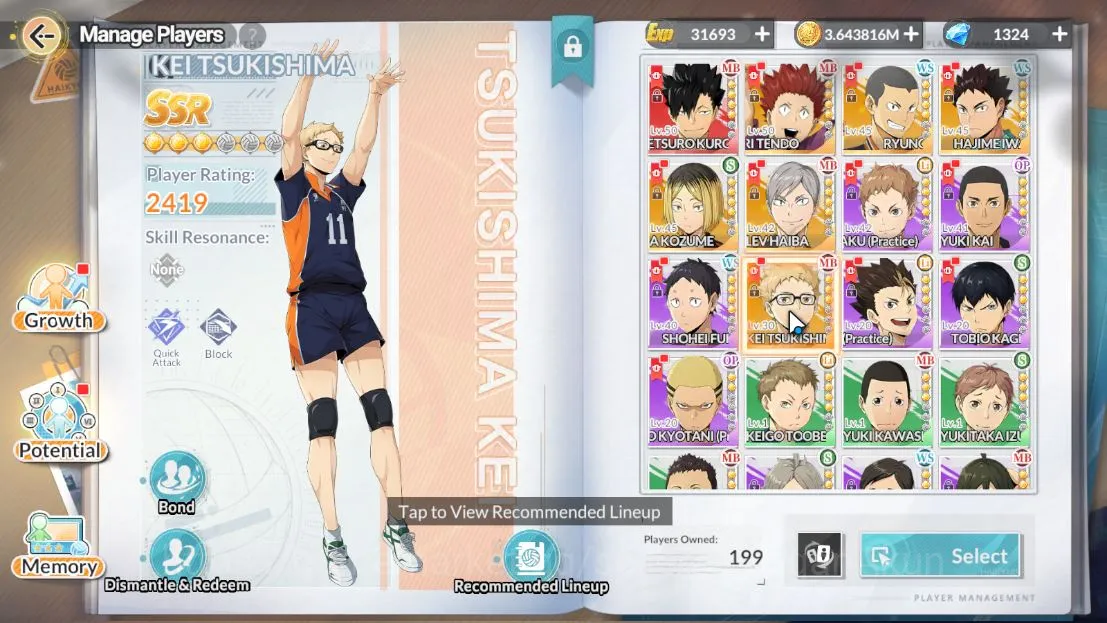 HAIKYU!! FLY HIGH Accounts [SEA] Lv28 |1,3 DM|UR Tetsuro Kuuro + Memo | 6 SSR image 2