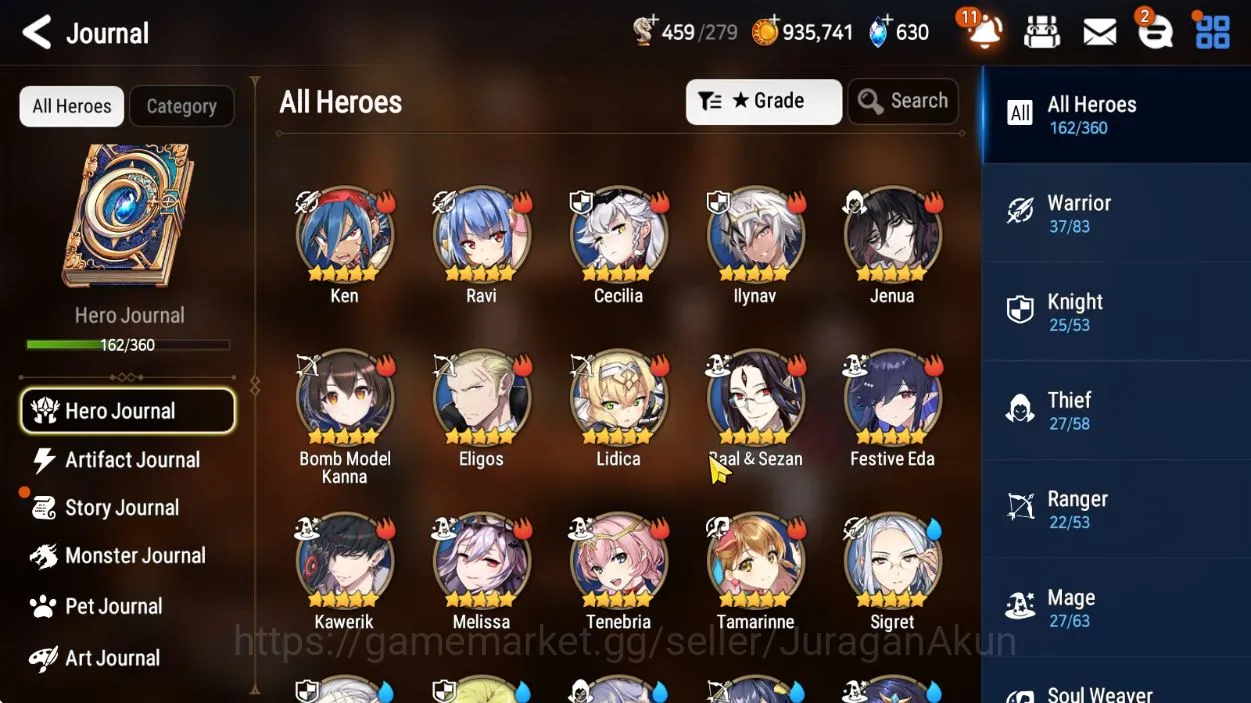 Epic Seven Accounts Mid-Tier Global Unverif|BestStarter|LowProgress|6 ML[DB Senya,PC Flan,SB Aramitha]Limit 2