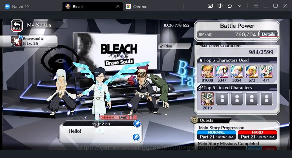 Bleach: Brave Souls Accounts High-End [GLOBAL] 50K Orbs | Uryu+Renji+JushiroTYBW25,Orihime TYBW24,Byakuya Renewed,etc| Check 4