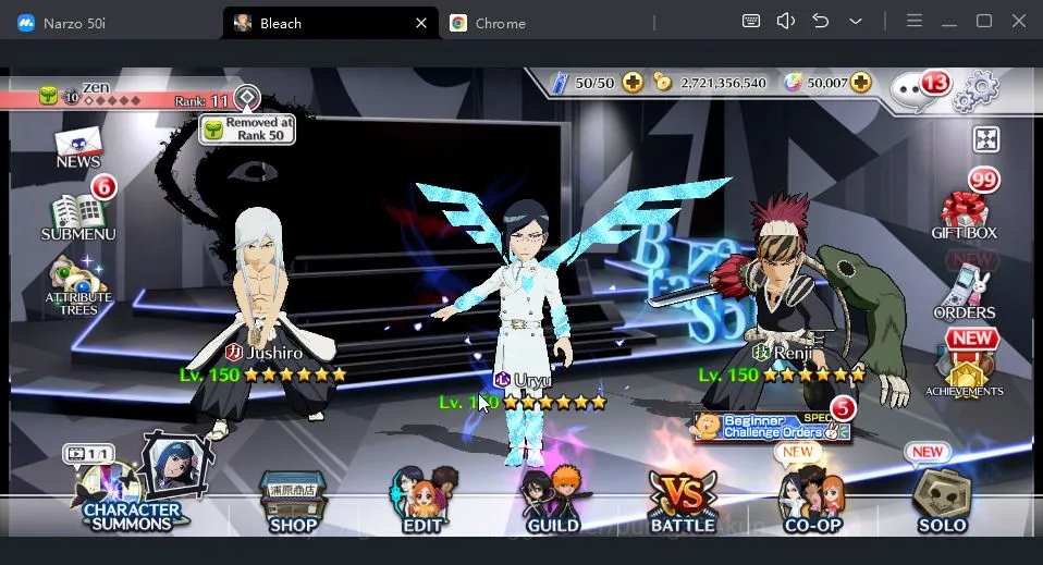Bleach: Brave Souls Accounts High-End [GLOBAL] 50K Orbs | Uryu+Renji+JushiroTYBW25,Orihime TYBW24,Byakuya Renewed,etc| Check 5