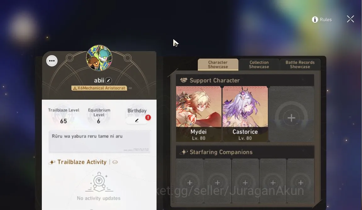 Honkai Star Rail Accounts Mid Game ASIA|TL65|SJ 1456|7 Limited 2