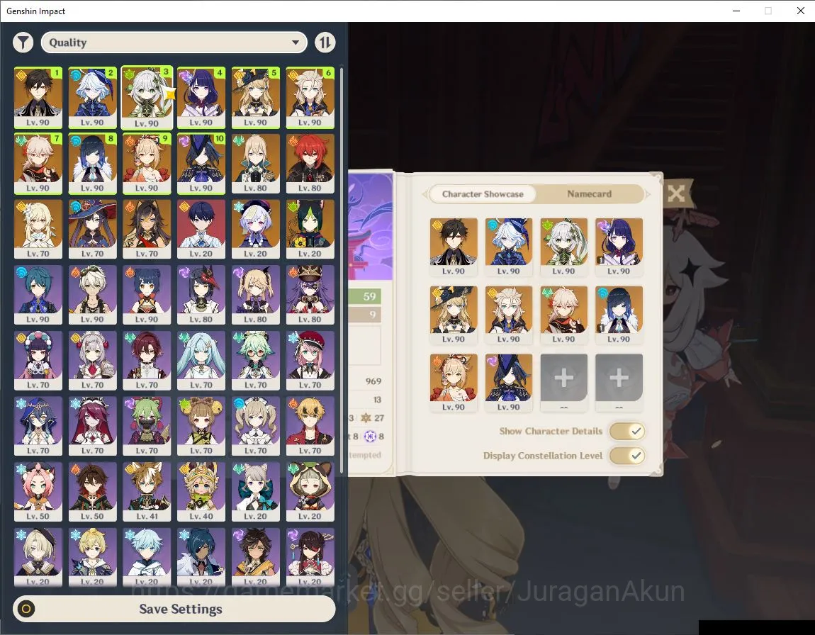 Genshin Impact Accounts Mid Game ASIA|AR 59|10 Limited+ 11 [5 Star Weapon][(Raiden C1,Yoimiya,Navia,Furina)+Sign,Yelan 2