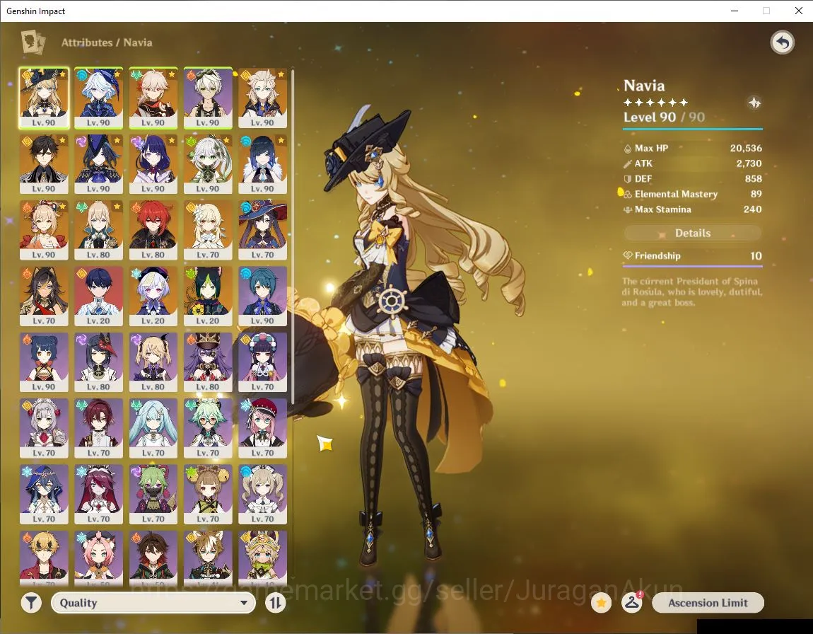 Genshin Impact Accounts Mid Game ASIA|AR 59|10 Limited+ 11 [5 Star Weapon][(Raiden C1,Yoimiya,Navia,Furina)+Sign,Yelan 3
