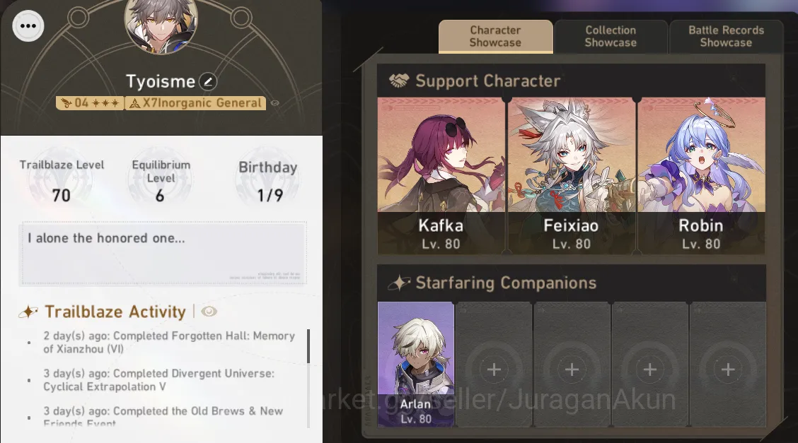 Honkai Star Rail Mid Game ASIA|TL70|17 Limited(TheHerta+Sign,FireFly+Sign,Ro image 1