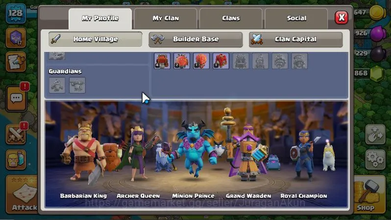 Clash of Clans Accounts TH 13 - BH 7|LV 73|HH 6|BK 27,AQ 36,GW 14,MP 21,RC image 4