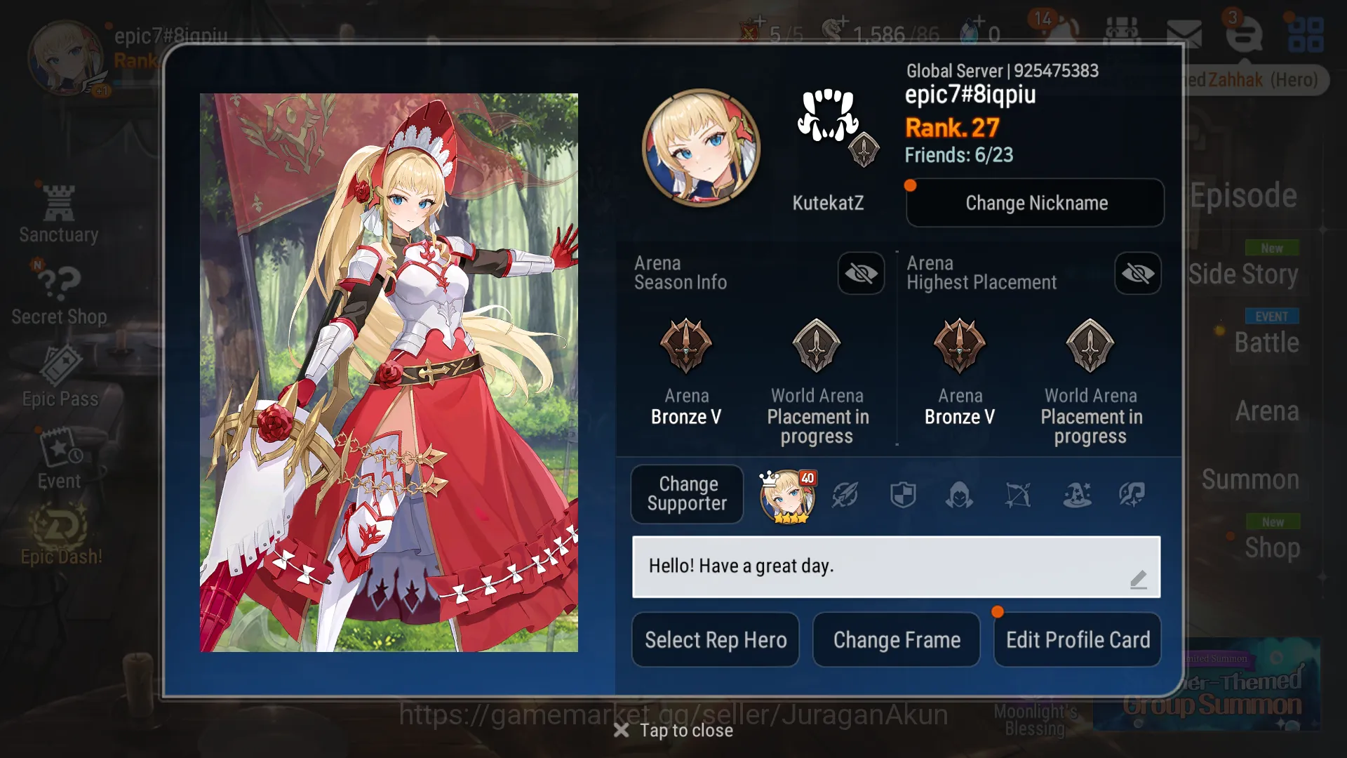 Epic Seven Starter Global Unverif|Starter 3ML(Flidica, DJBasar, BMHas image 1