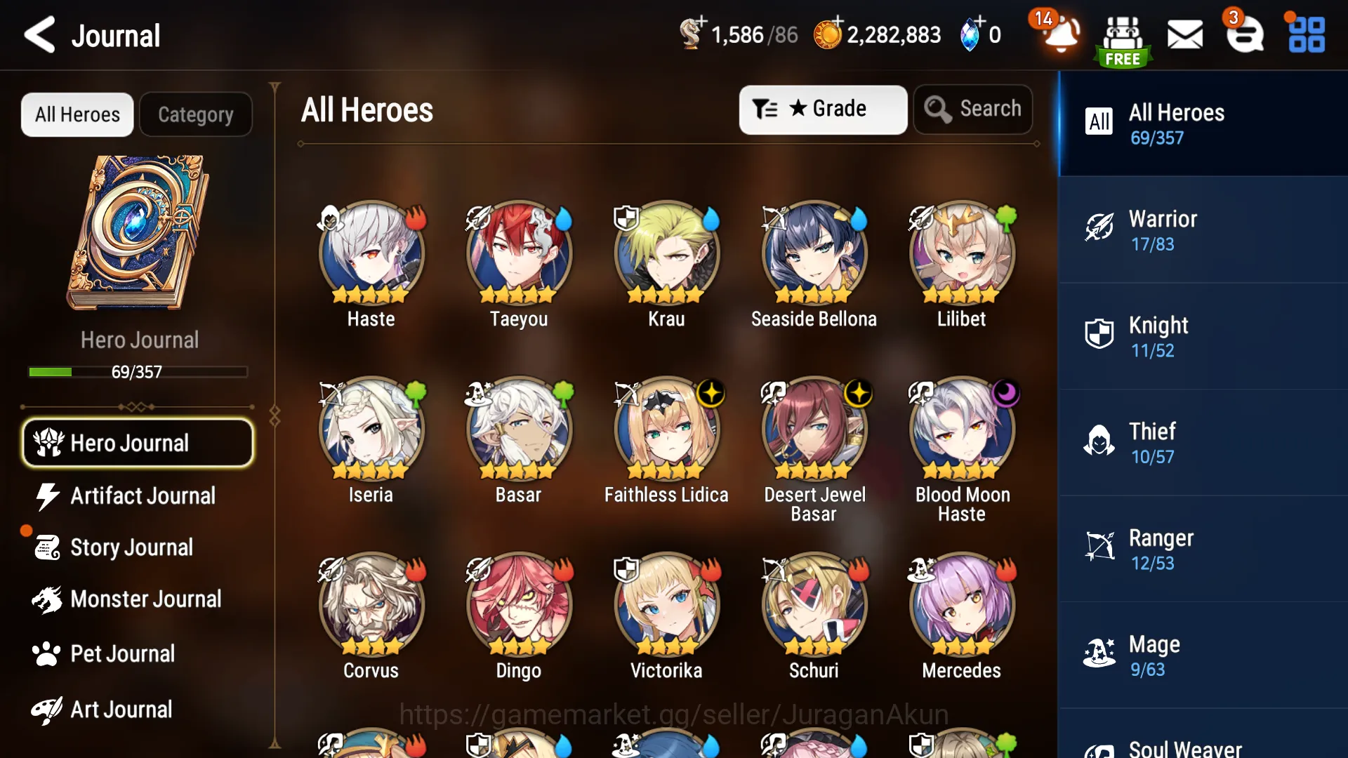 Epic Seven Accounts Starter Global Unverif|Starter 3ML(Flidica, DJBasar, BMHaster)+SSBellona, etc|Bless On|PoH On|Log 5