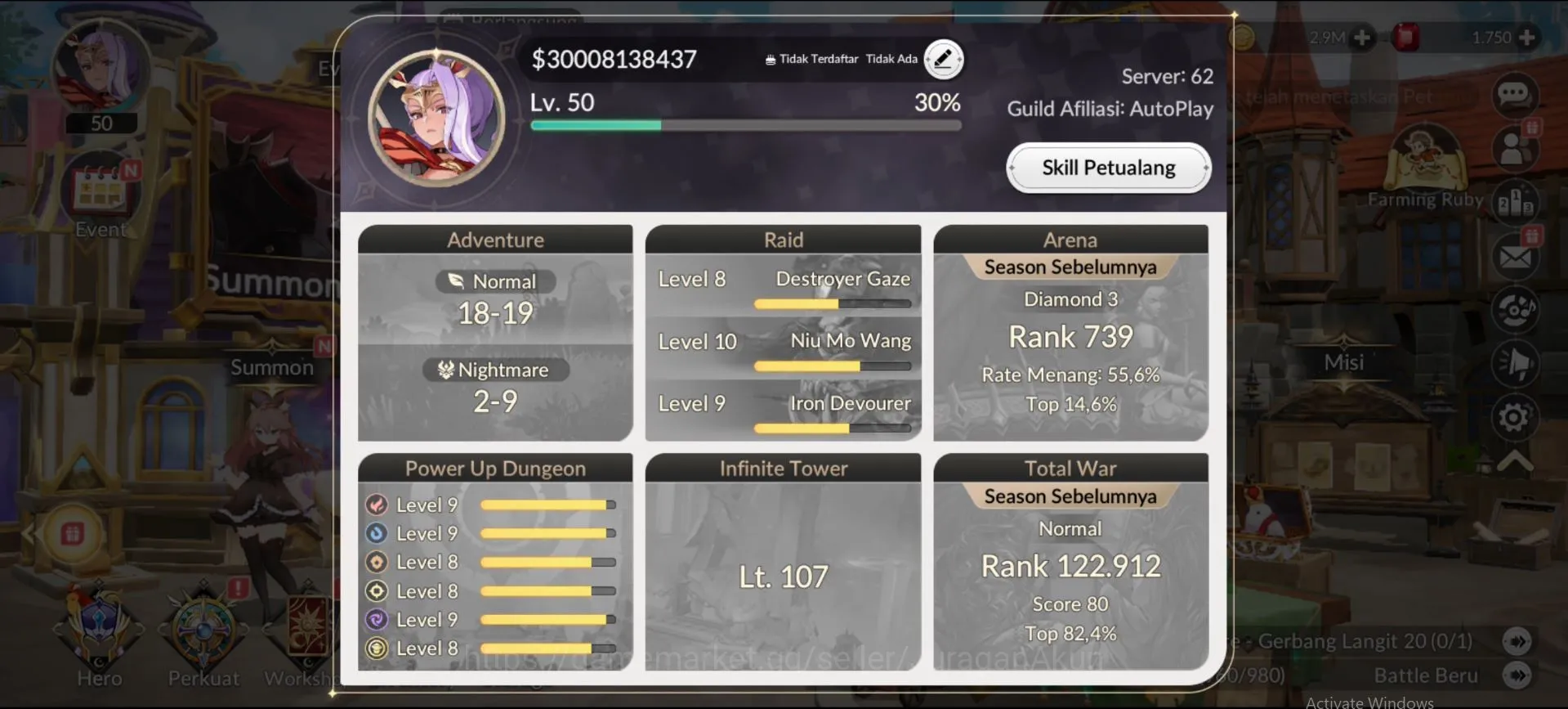 Seven Knights Re:Birth Accounts [Re:BIRTH]Global300xx|27 Legend, 11 SPECIAL|Teo Tc image 2