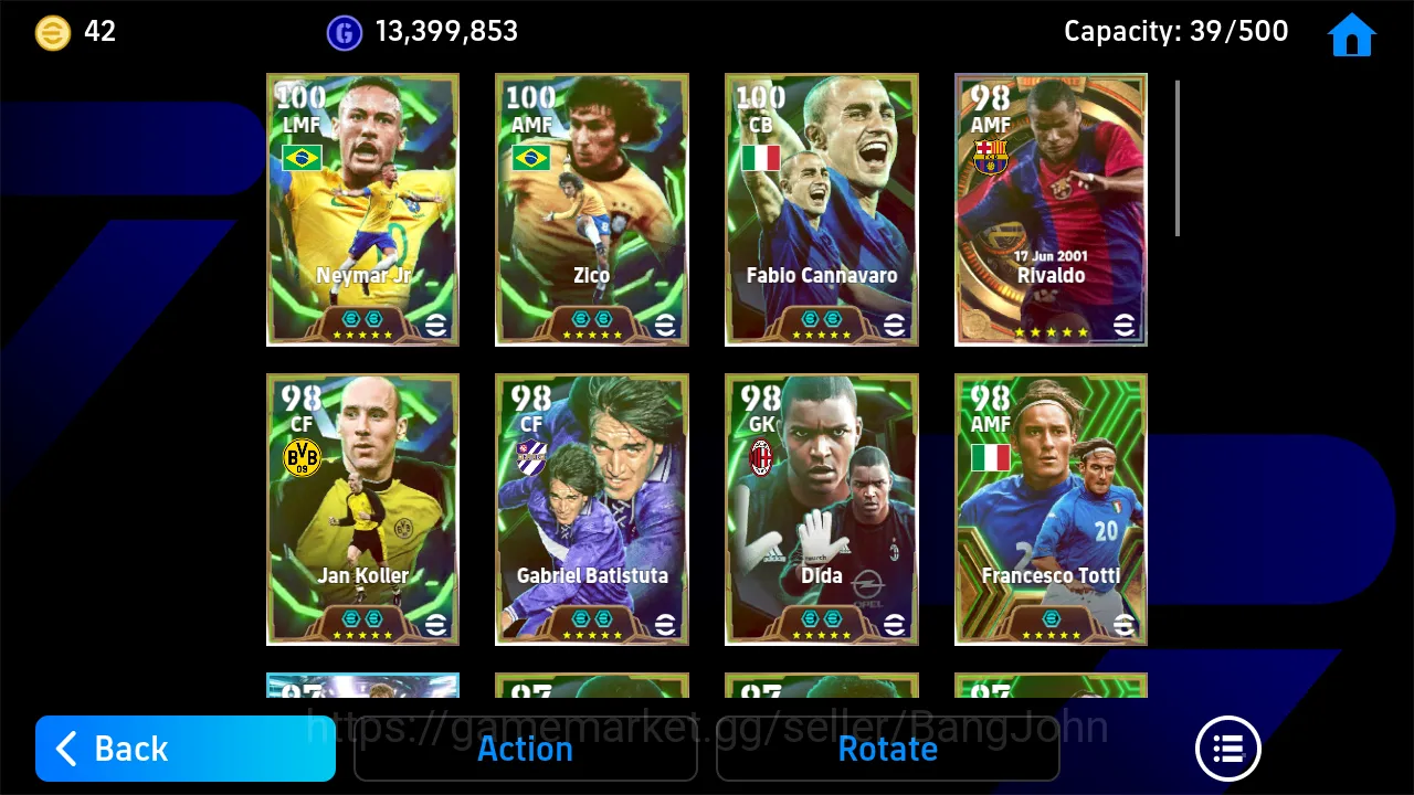 eFootball Accounts Power 3200 | jan koller epic db new | neymar jr ep image 6