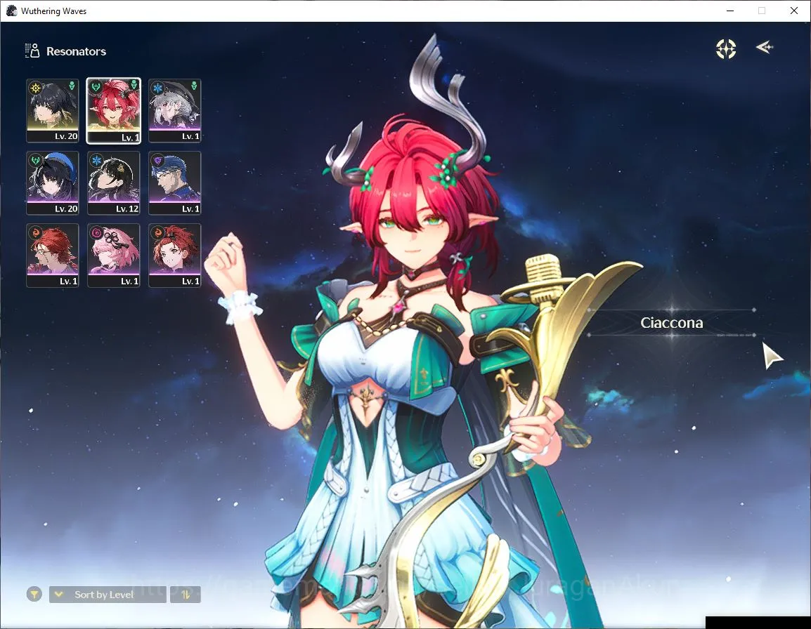 Wuthering Waves Accounts Starter SEA | UL 9 | Fresh Starter | 1 Limited | Ciaccona+Sign | DB Lv1 | MC Female | Log Kuro 4