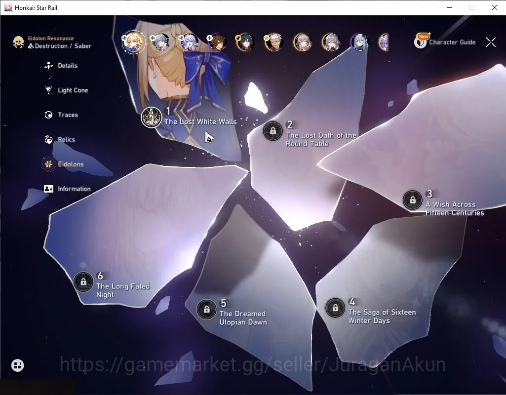 Honkai Star Rail Accounts ASIA | TL 63 | 5 Limited|(Saber E1,Sunday)+Sign Ar image 5