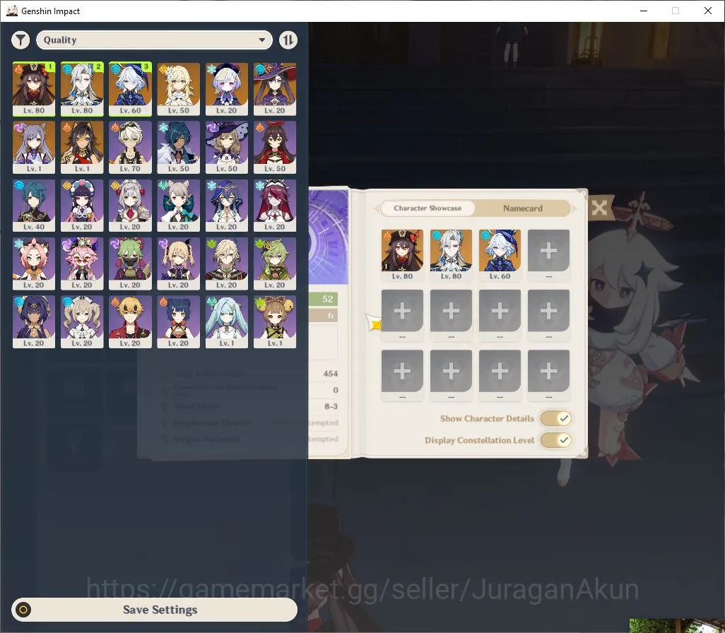 Genshin Impact Accounts ASIA|AR 52|3 Limited +3[5* Weapon]|[Hu TaoC1,Neuvi image 3