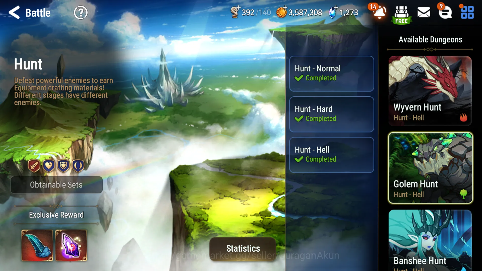 Epic Seven Accounts Mid-Tier Global Unverif|9ML(WTenebria,DKSharun,STeneb,etc)&AWHwayoung+Art,Aram+Art,Fenne+Art,etc|Hunt 2