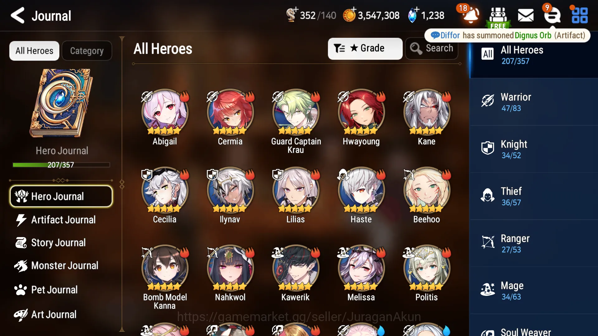 Epic Seven Accounts Mid-Tier Global Unverif|9ML(WTenebria,DKSharun,STeneb,etc)&AWHwayoung+Art,Aram+Art,Fenne+Art,etc|Hunt 3