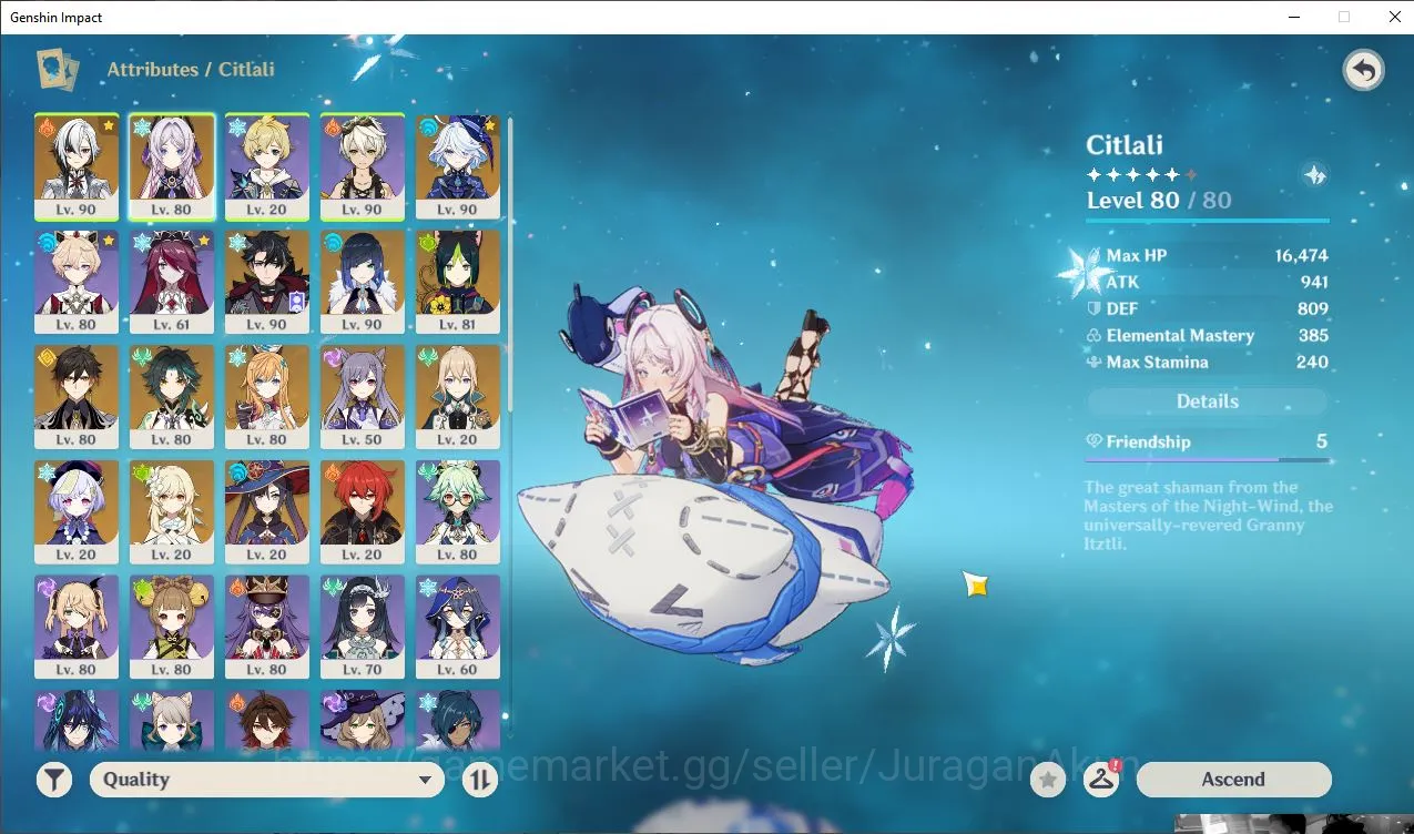 Genshin Impact Accounts End Game ASIA|AR56|8 Limited+5 [5Star's Weapon]|Arlecchino+Sign,Escofier,Citlali,Furina,Etc|Female 2