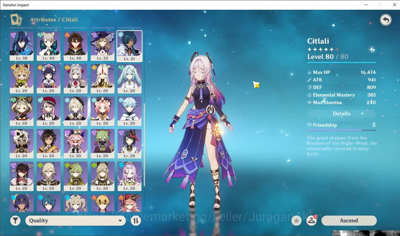 Genshin Impact Accounts End Game ASIA|AR56|8 Limited+5 [5Star's Weapon]|Arlecchino+Sign,Escofier,Citlali,Furina,Etc|Female 3