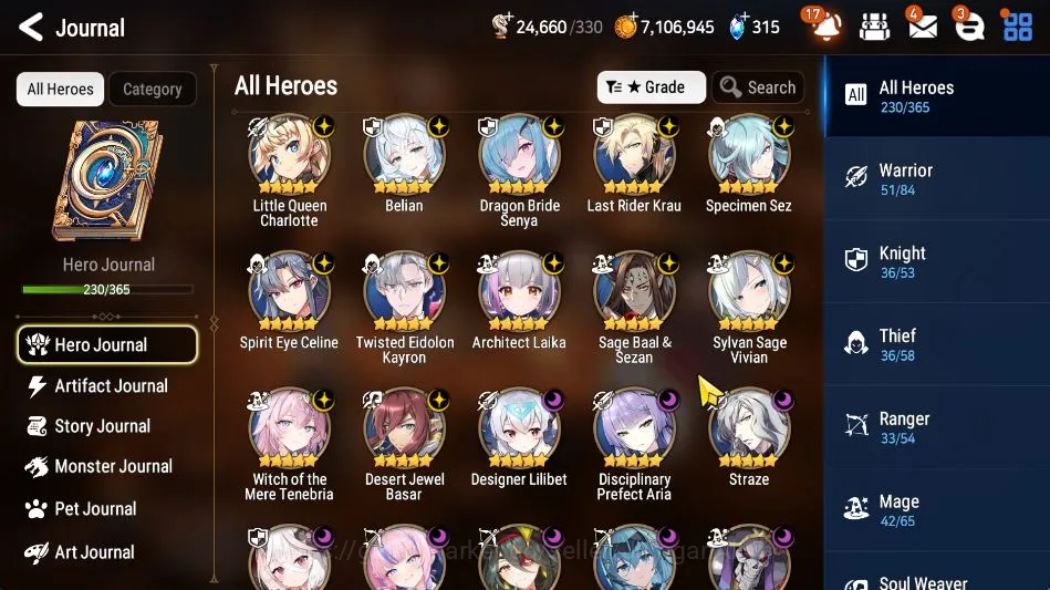 Epic Seven Accounts High-End Asia Verif|27 ML(DB Senya,Belian,Har setti,Hellion Lua,etc)+Sol,Ram,Suna,aeGISELLE,Ainz|24,6K 3