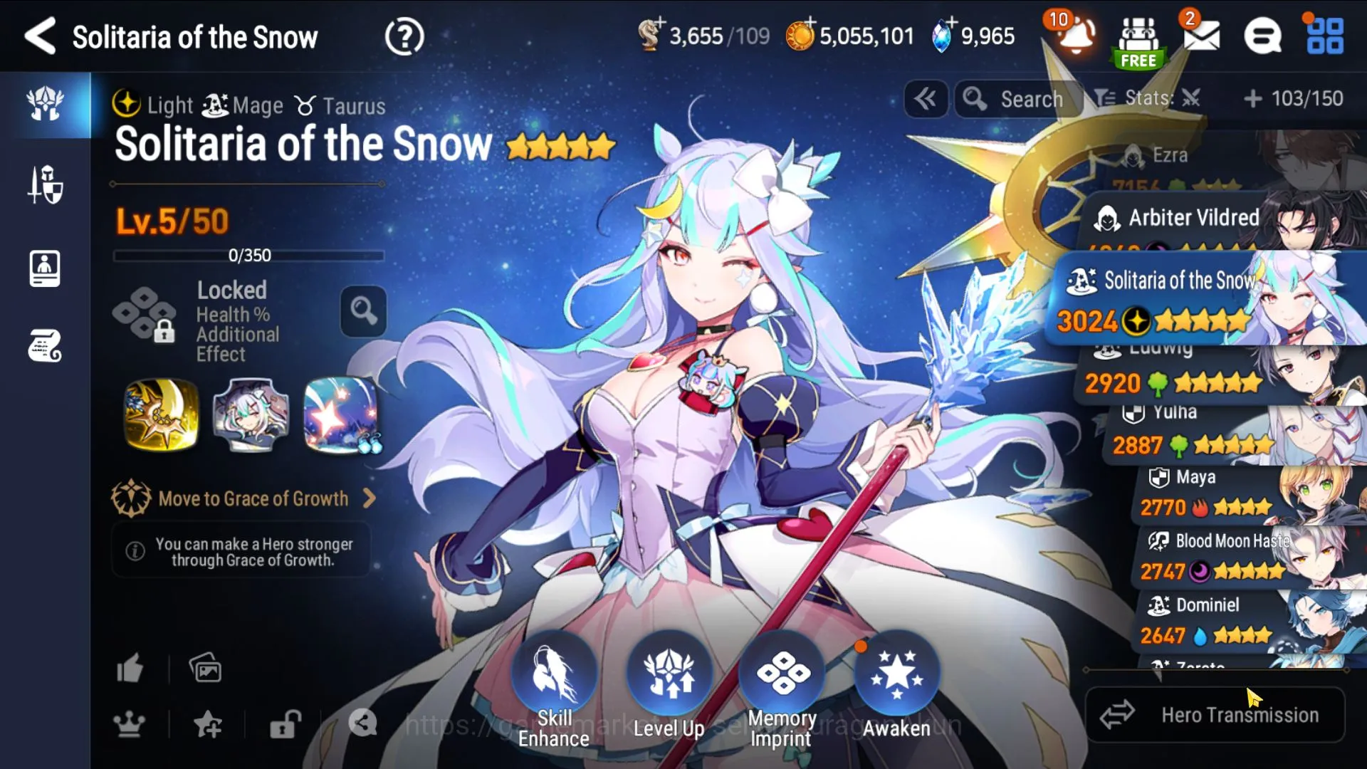 Epic Seven Accounts Mid-Tier Asia Unverif |MidGame 5 ML(SP Politis,Straze,SE Celine,Etc)Celine,Bellona,Etc +Poh On +Skystone 9