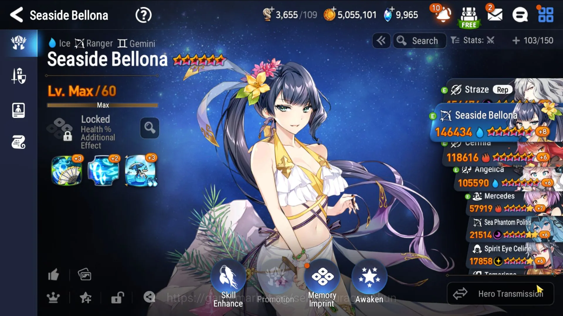 Epic Seven Accounts Mid-Tier Asia Unverif |MidGame 5 ML(SP Politis,Straze,SE Celine,Etc)Celine,Bellona,Etc +Poh On +Skystone 7