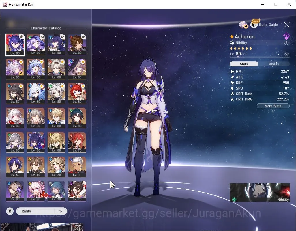 Honkai Star Rail Accounts Mid Game ASIA|TL70|11 Limit [Castorice+Sign,Fierfly+Sing,Acheron+Sign,The 2