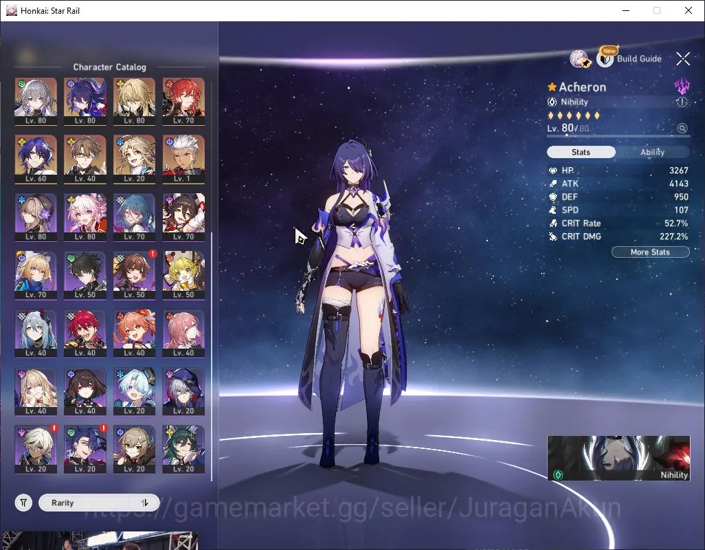 Honkai Star Rail Accounts Mid Game ASIA|TL70|11 Limit [Castorice+Sign,Fierfly+Sing,Acheron+Sign,The 3