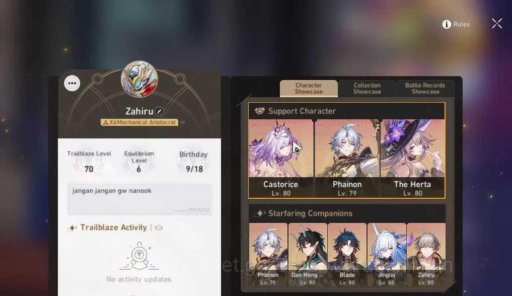 Honkai Star Rail Mid Game ASIA|TL70|10 Limited [(Phainon,The Herta,Acheron)+ image 1