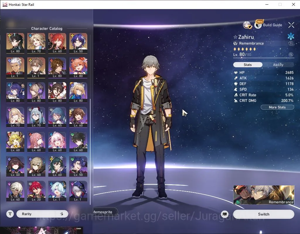 Honkai Star Rail Accounts Mid Game ASIA|TL70|10 Limited [(Phainon,The Herta,Acheron)+Sign,Lingsa,Jingliu 2