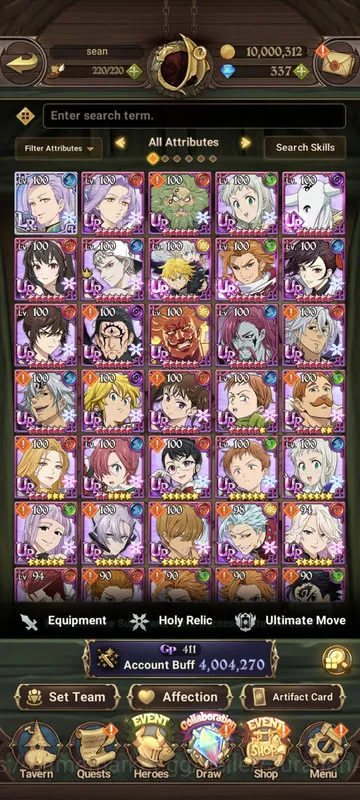 Asia |4M CC| 1LR + 4UR + Full Collab TOG + Shadow + 337 Gems (Ludociel, Mael3/6, EliMeli4/6 & etc) |Unlinked| CheckSS (SDS1402) The Seven Deadly Sins: Grand Cross Accounts Midgame Asia |4M CC| 1LR + 4UR + Full Collab TOG + Shadow + 337 Gems (Ludociel