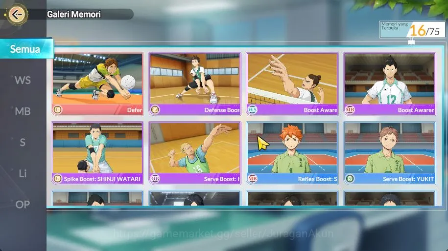 HAIKYU!! FLY HIGH Accounts SEA|Lvl 27|Starter|1 UR+Memo[Motoya Komori]+8 4