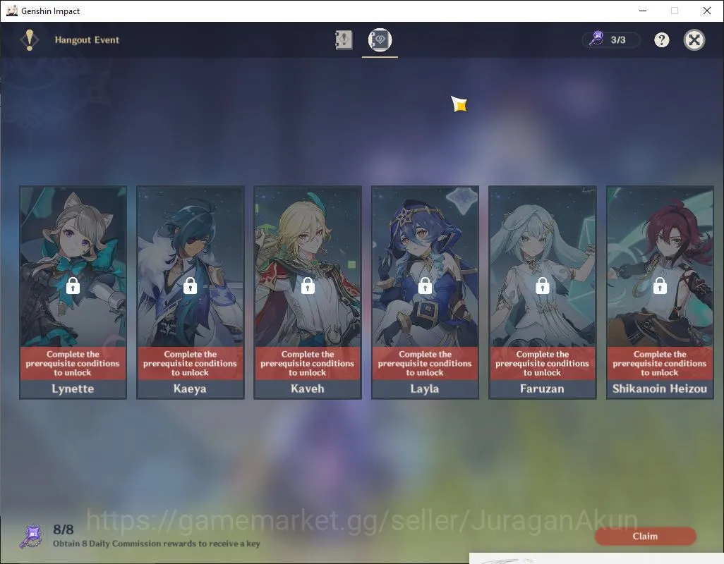 Genshin Impact Accounts ASIA|AR 45| 4 Limited+3 [5 Star Weapon]|Ayaka C1+S image 13