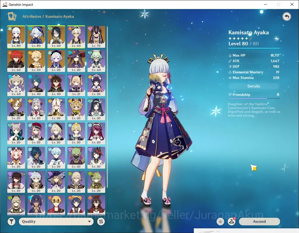 Genshin Impact Accounts ASIA|AR 45| 4 Limited+3 [5 Star Weapon]|Ayaka C1+S image 3