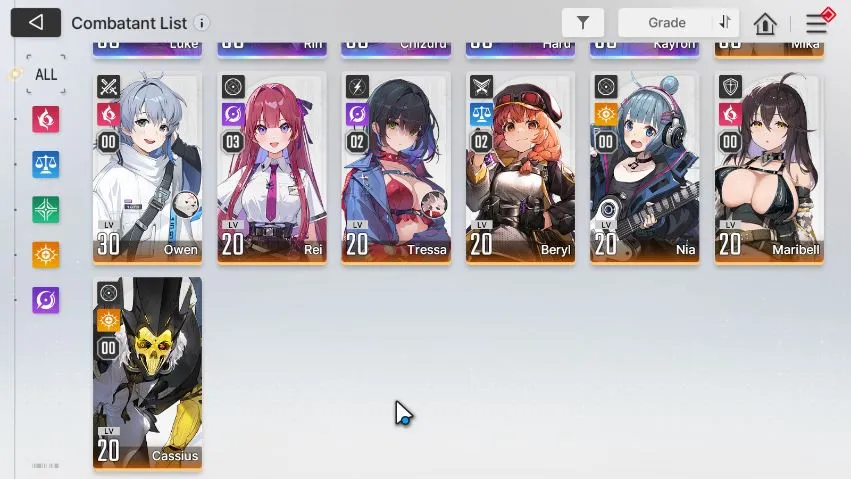Chaos Zero Nightmare Accounts GLOBAL Lv30|5 SSR (LukeM1,Chizuru,Haru,Kayron,Rin,etc)|8 SR 5