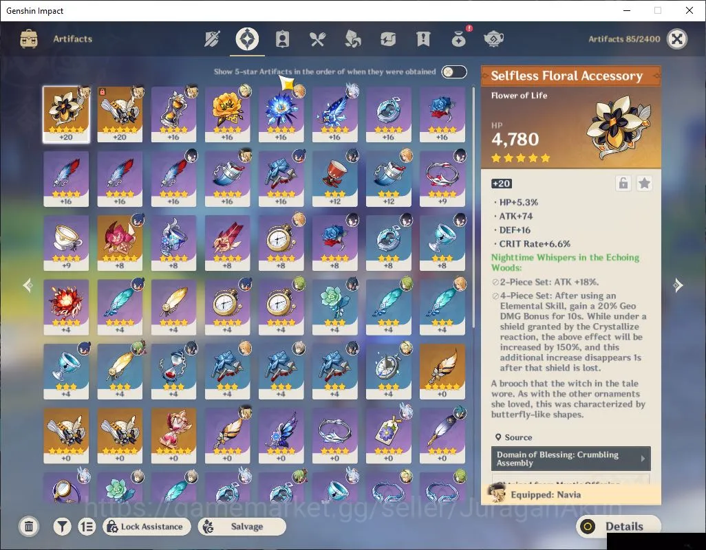Genshin Impact Accounts ASIA|AR 40|4 Limited [Yelan,Navia,Sigewinne,Eula][ image 3