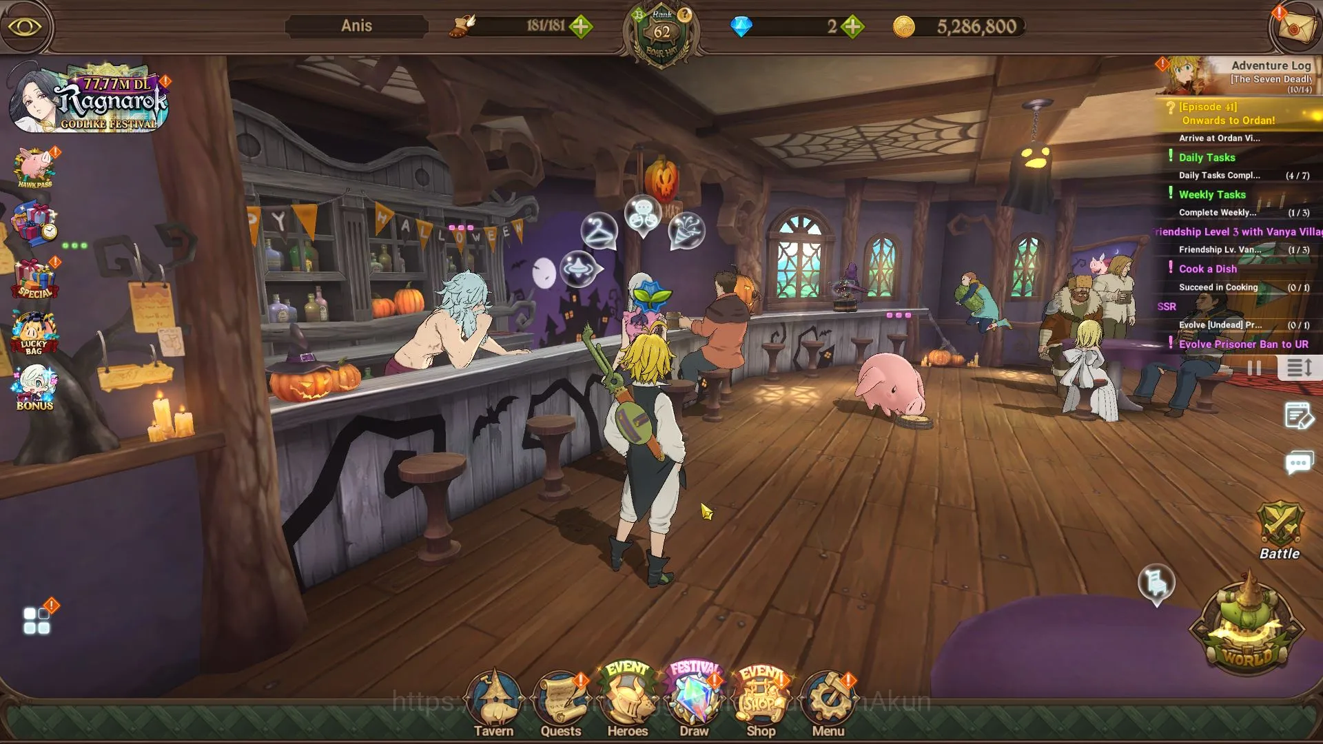 The Seven Deadly Sins: Grand Cross Accounts Midgame Global | 771K CC | Best Starter | 4 UR | Sabunak 2/6, Fate Skuld, Mael 3