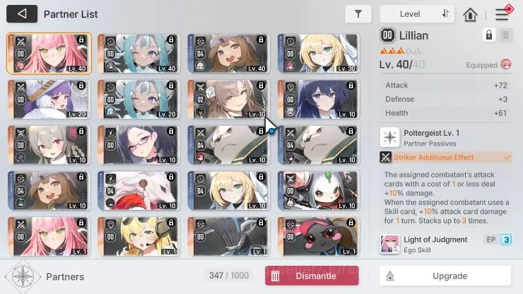 Chaos Zero Nightmare Accounts GLOBAL Lv41|7 SSR (Meilin HugoM1 Khalipe Rin Renoa LukeM2 Orlea) + 11SR 3