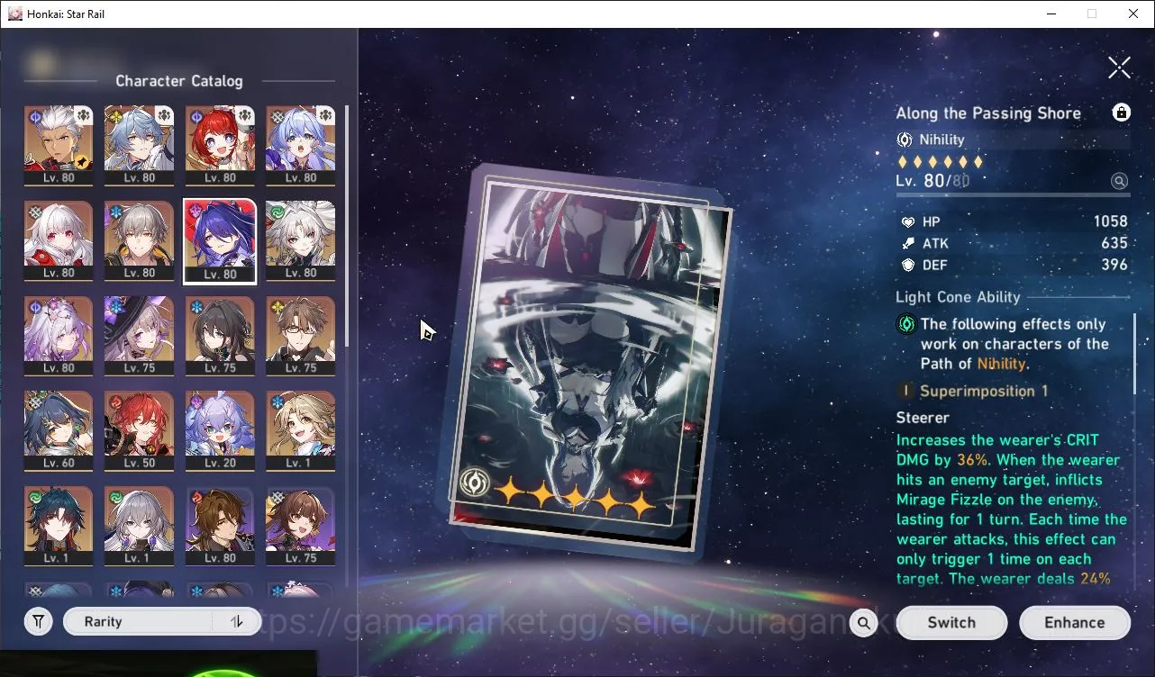 Honkai Star Rail Accounts Mid Game Asia|TL70|10 Limited(Acheron+Sign,Castorice+Sign,The 2