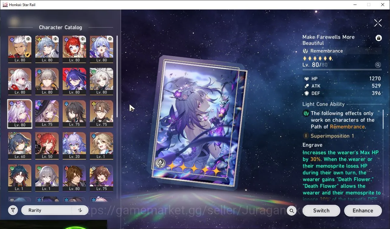 Honkai Star Rail Accounts Mid Game Asia|TL70|10 Limited(Acheron+Sign,Castorice+Sign,The 3