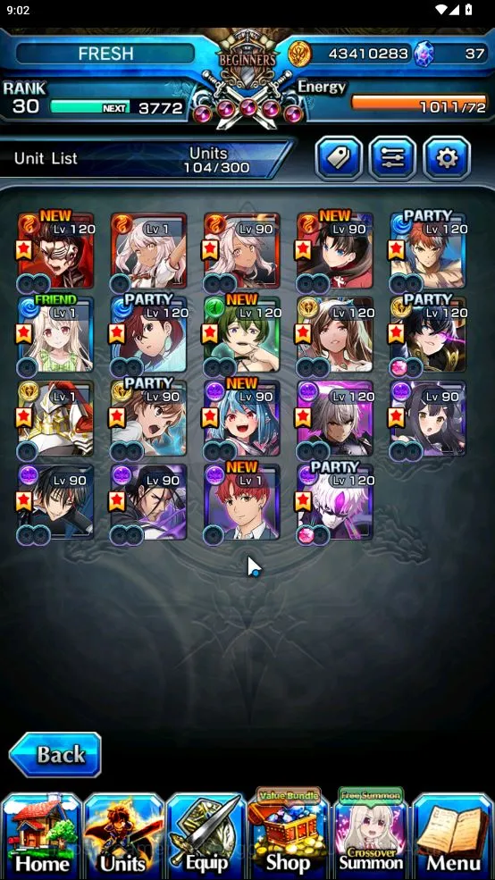 Grand Summoners Accounts Mid-Game Global|Rank 30|Starter|19 Ascend [EShirouTW,MomoTW,MikotoTW,JijiTW,Pinnacle 4