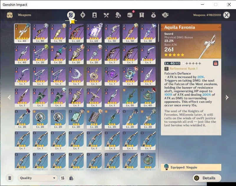Genshin Impact Accounts Mid Game ASIA|AR 45|4 Limited+1 [5 Star's Weapon]|[Kazuha,Furina,Alhaitham,Ganyu][Bennett Etc]|Mc 5