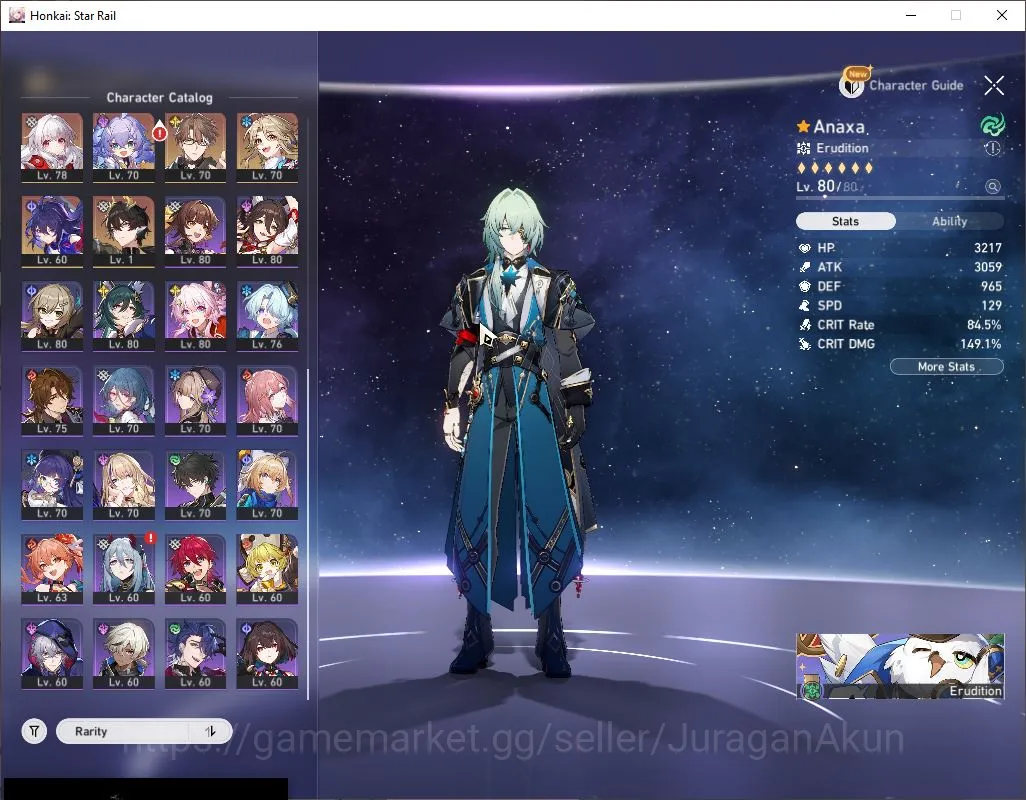 Honkai Star Rail Accounts End Game ASIA |TL 70|16 Limited|(Acheron,Silver Wolf,Luocha)+Sign [Ruan Mei E1,Firefly E1,Huohuo 5