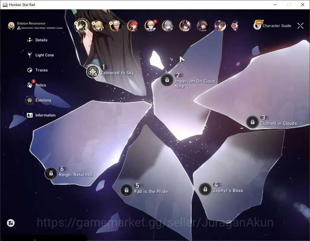 Honkai Star Rail Accounts End Game ASIA |TL 70|16 Limited|(Acheron,Silver Wolf,Luocha)+Sign [Ruan Mei E1,Firefly E1,Huohuo 7