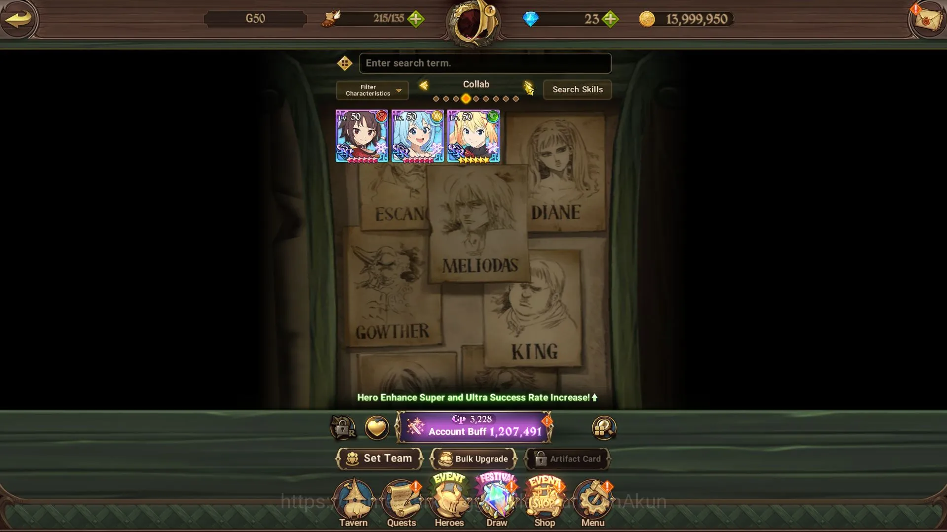 The Seven Deadly Sins: Grand Cross Accounts Starter Global | 1,2M CC| Starter | CH 2 | 1 LR + 3 UR + Collab Blessing 5