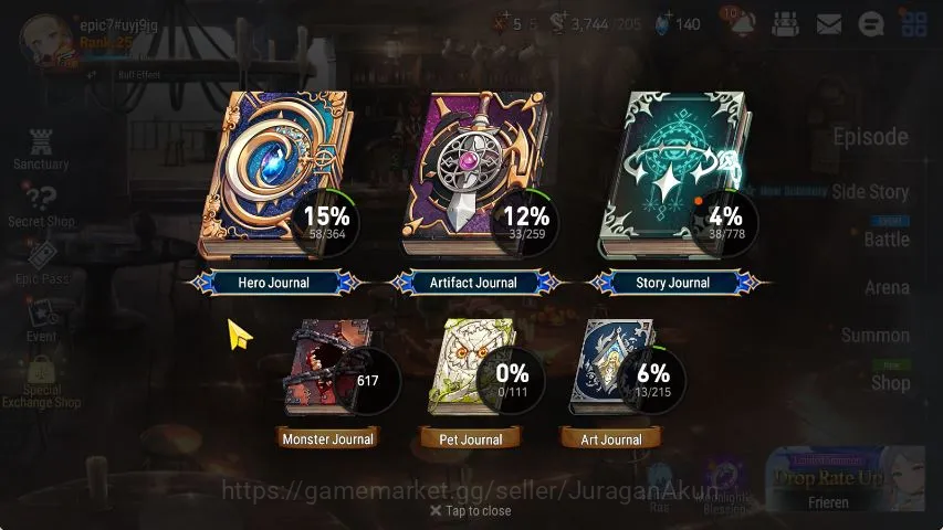 Epic Seven Accounts Starter Global Unverif|Fresh Starter|2 ML(Har setti, Blood Moon Haste)+ Violet,Ervalen,etc|POH 3