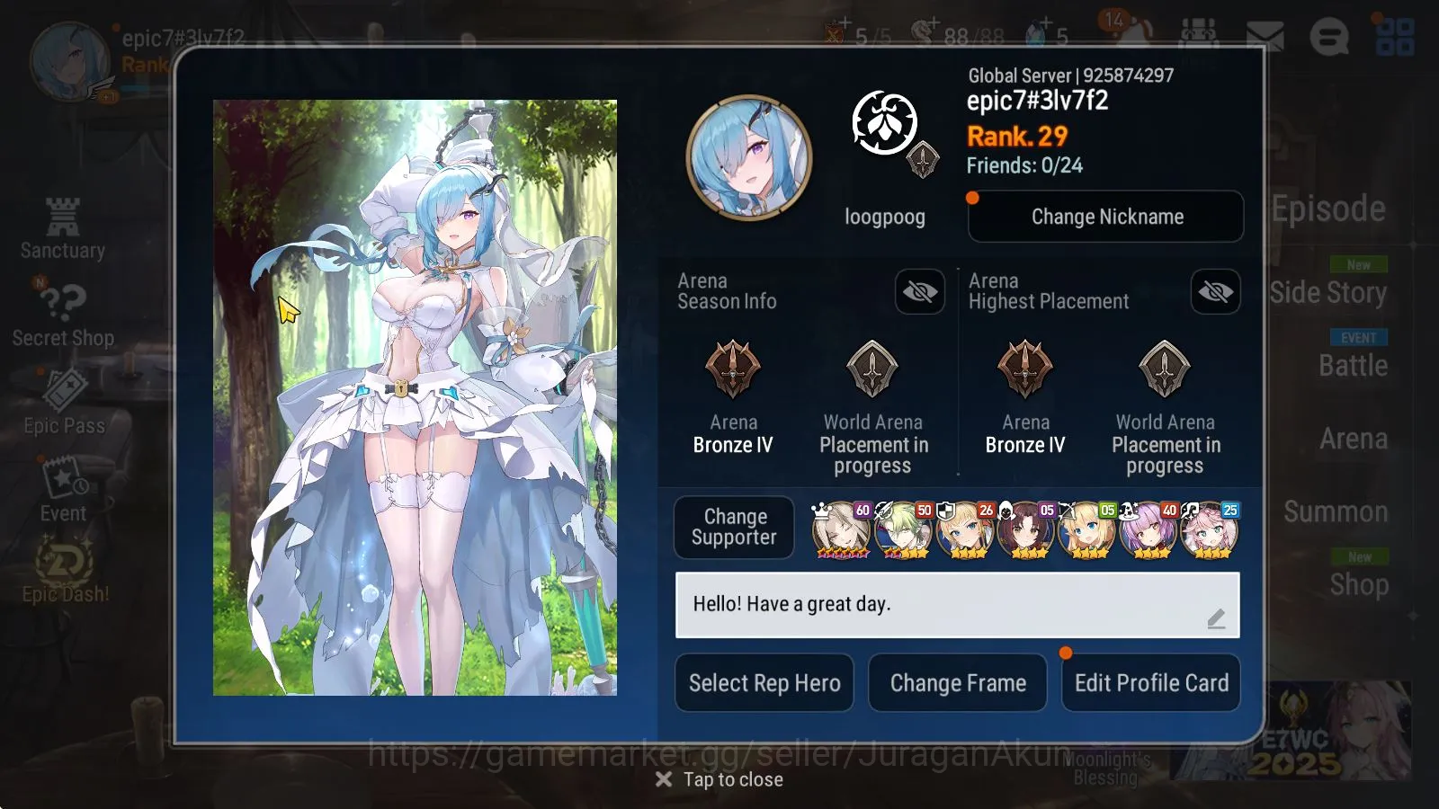 Epic Seven Accounts Global Unverif|Best Starter|5ML(Harsetti,DB Senya, image 7