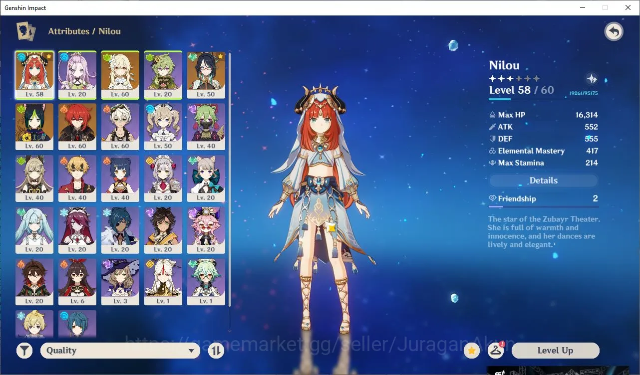 Genshin Impact Accounts ASIA|AR38|2 Limited+2 Standar|[Nilou,Xianyun,Tighn image 5